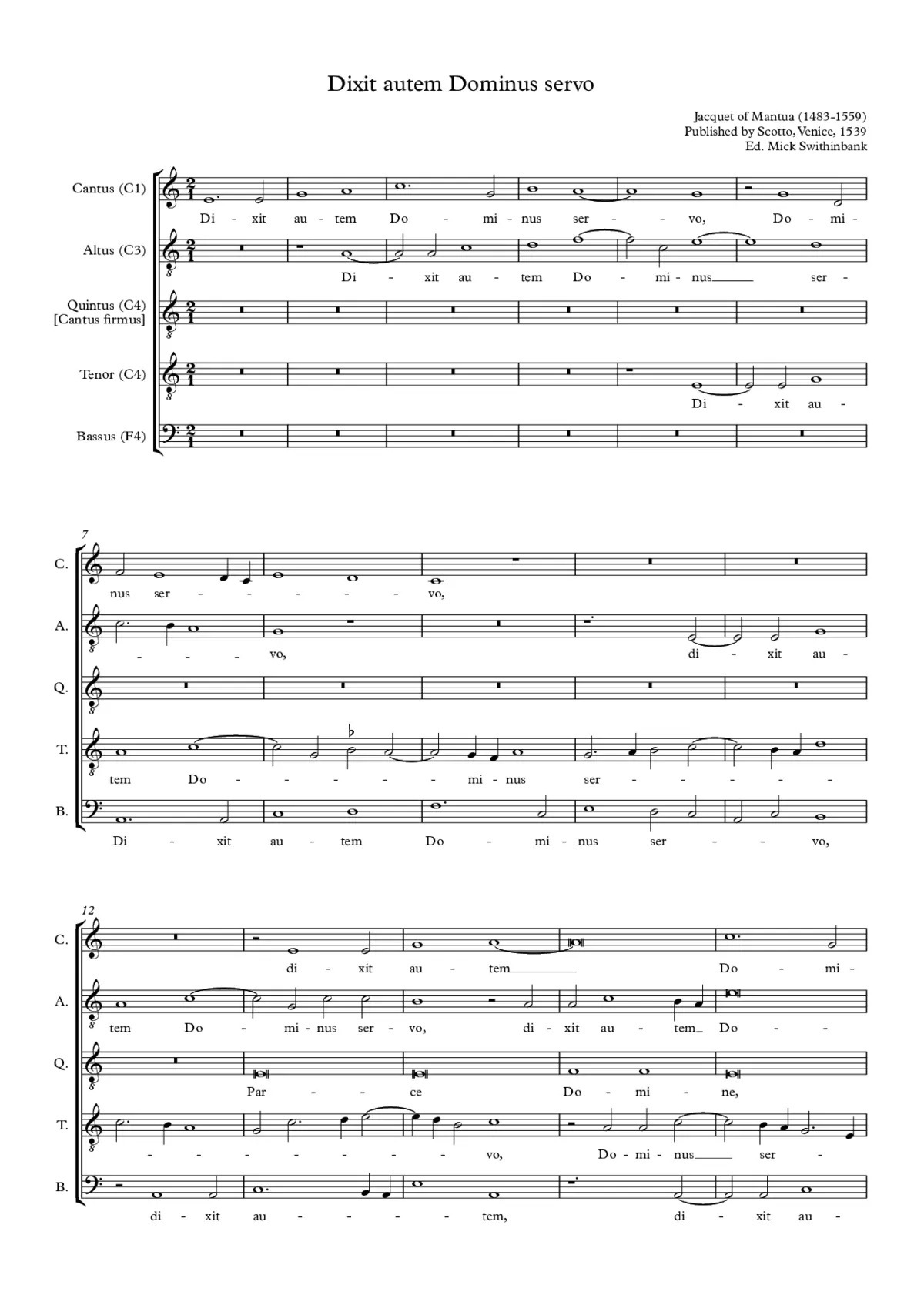 Dixit autem Dominus - Page 1