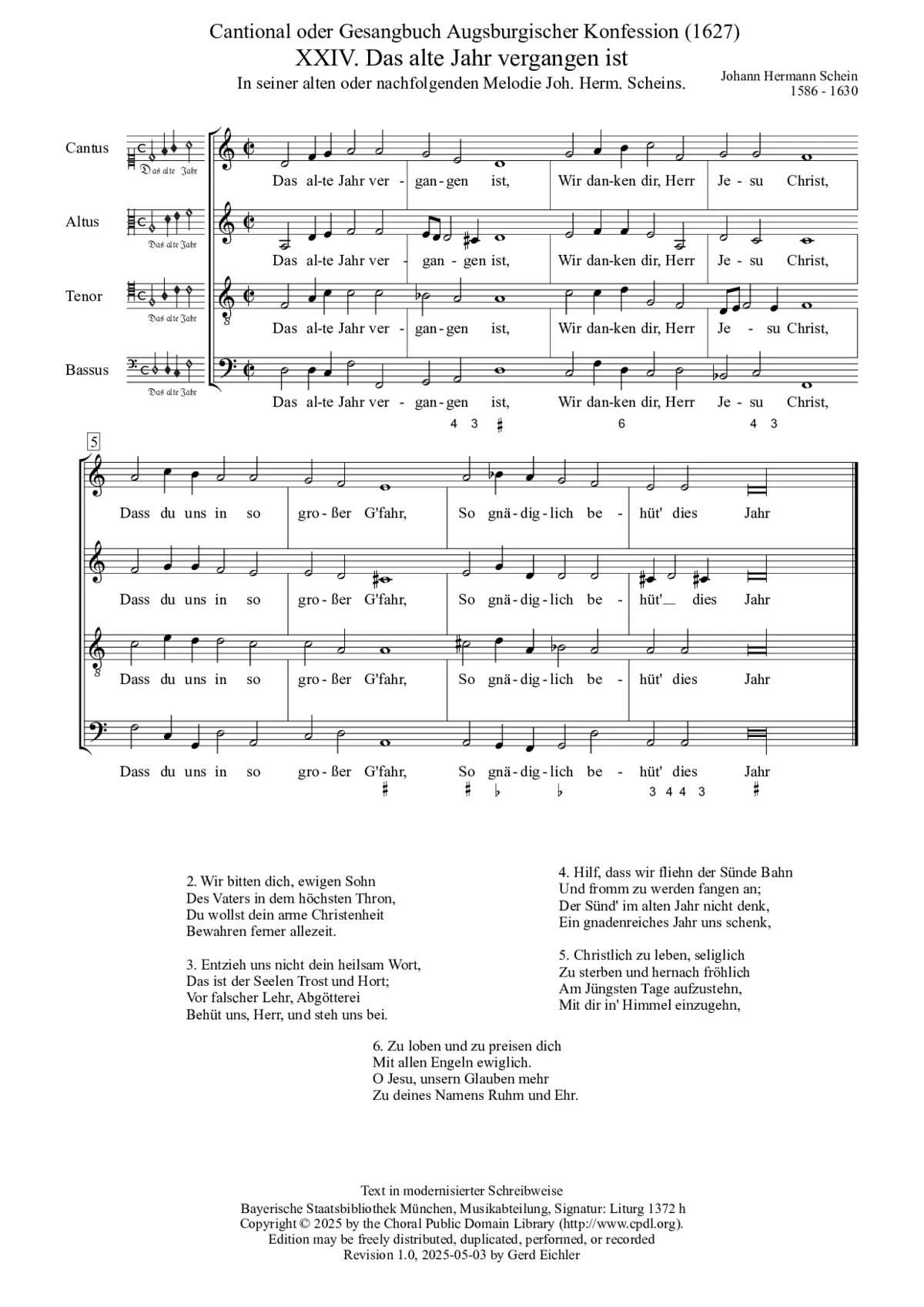 Das alte Jahr vergangen ist - Page 1