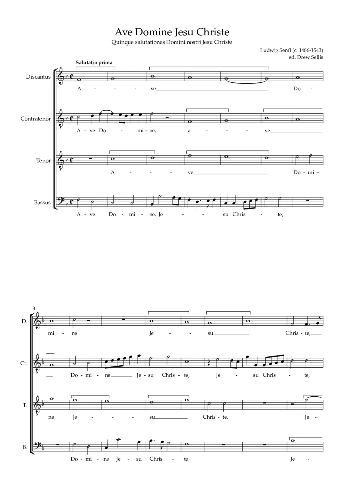 Ave Domine Jesu Christe - Page 1