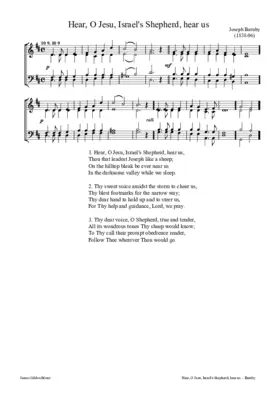 Hear, O Jesu, Israel's Shepherd, hear us
