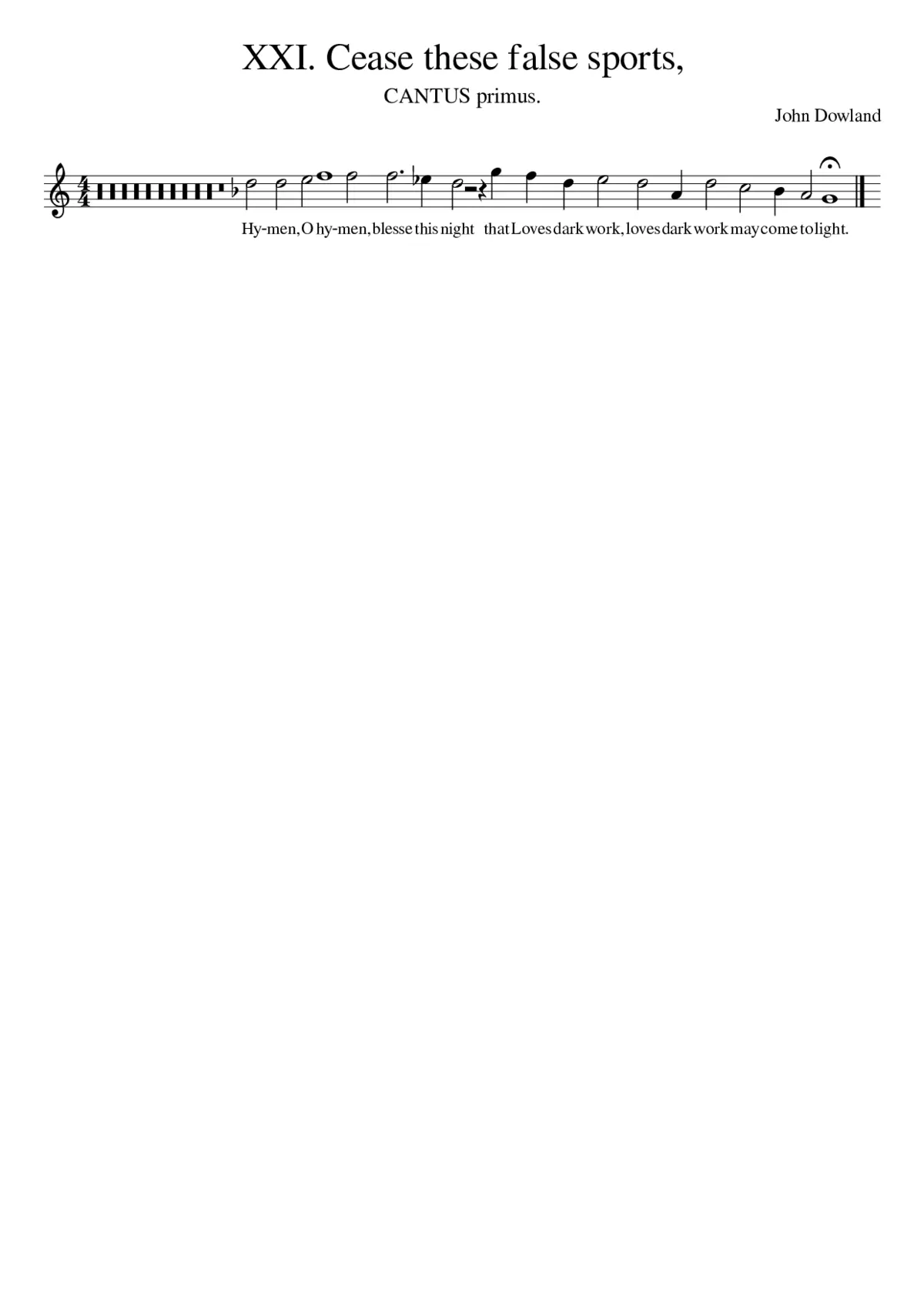 XXI. Cease these false sports - Page 1