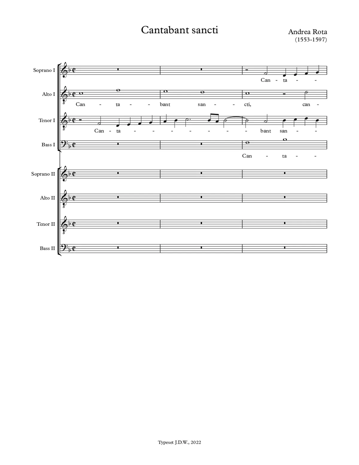 Cantabant Sancti - Page 1