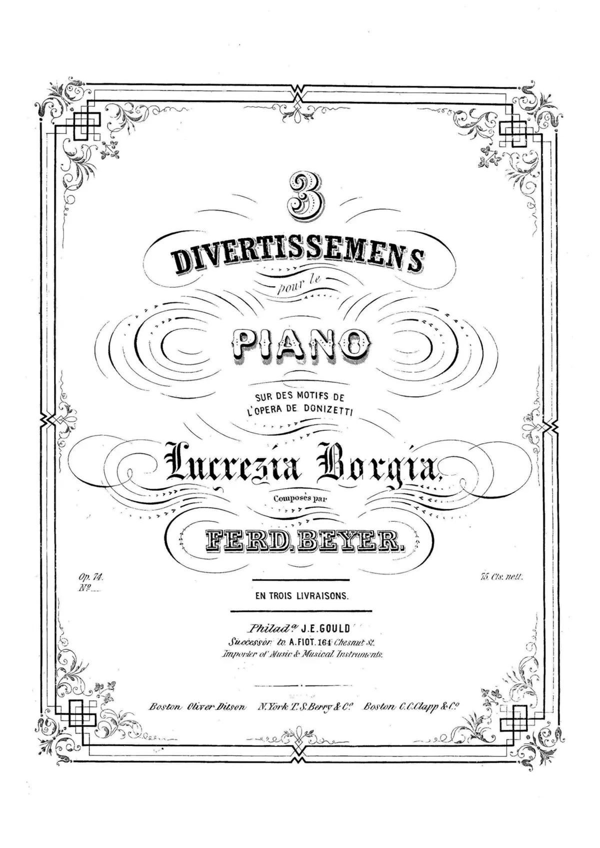 3 Divertissements sur des motifs de l'opéra de Donizetti, Lucrezia Borgia - Page 1