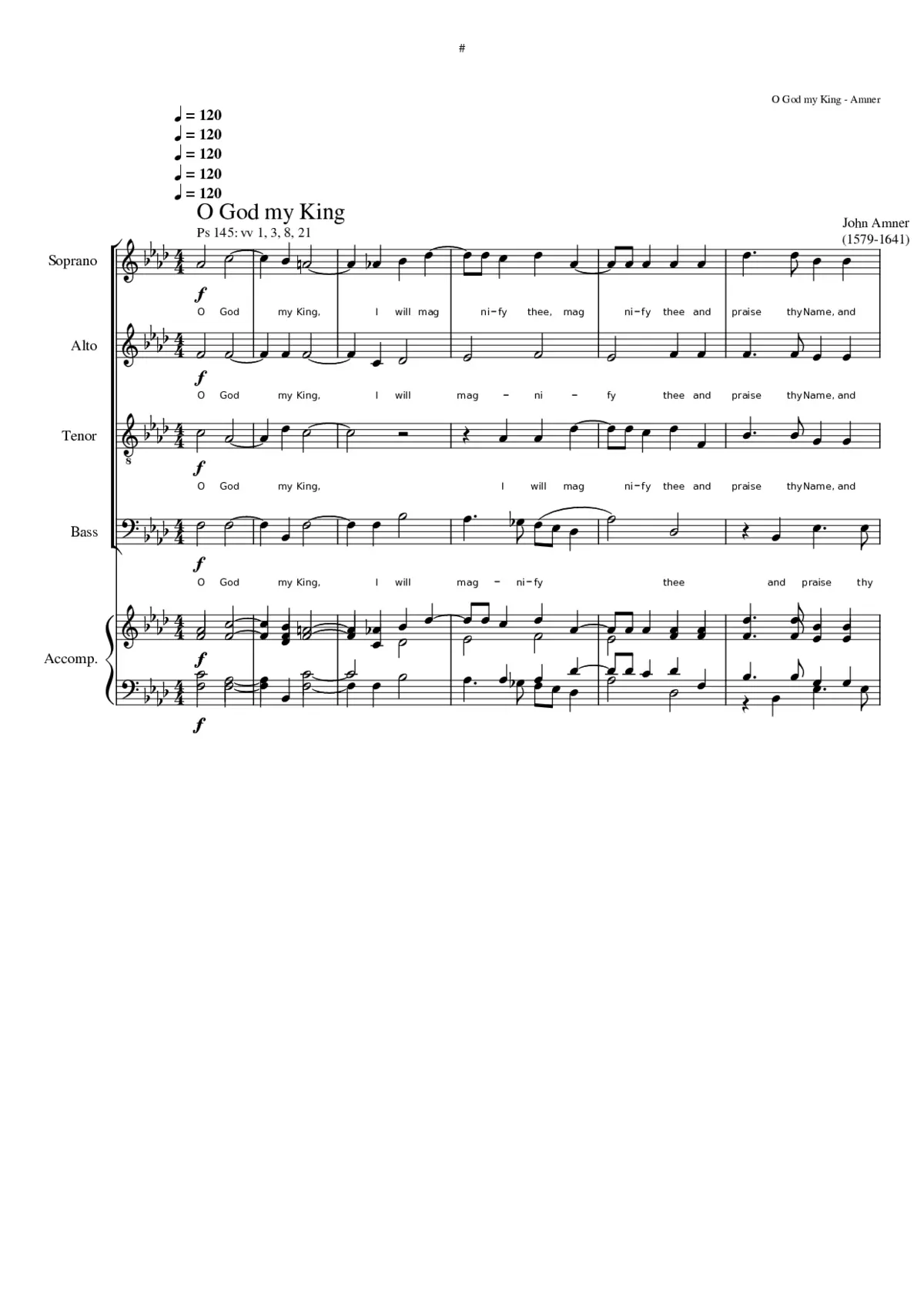O God my King - Page 1