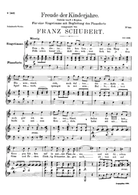 Freude der Kinderjahre, D.455