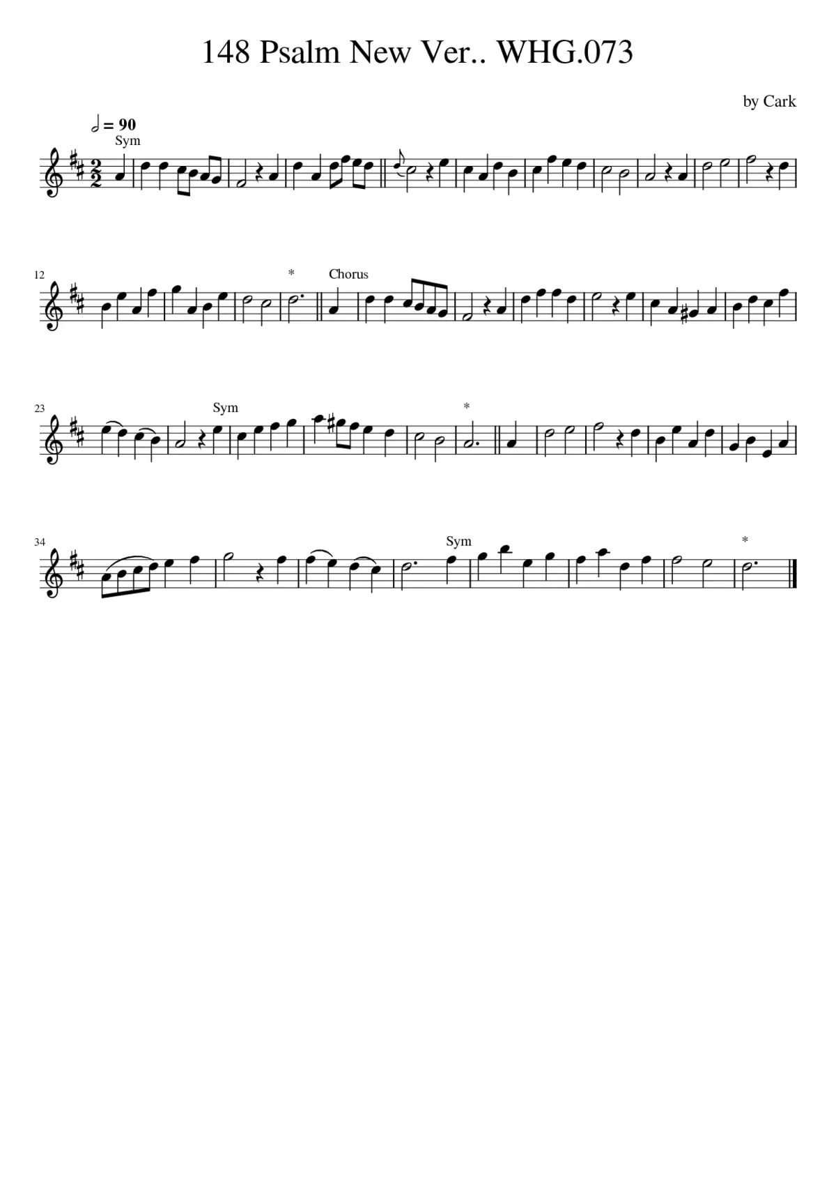 148 Psalm New Ver.. WHG.073 - Page 1