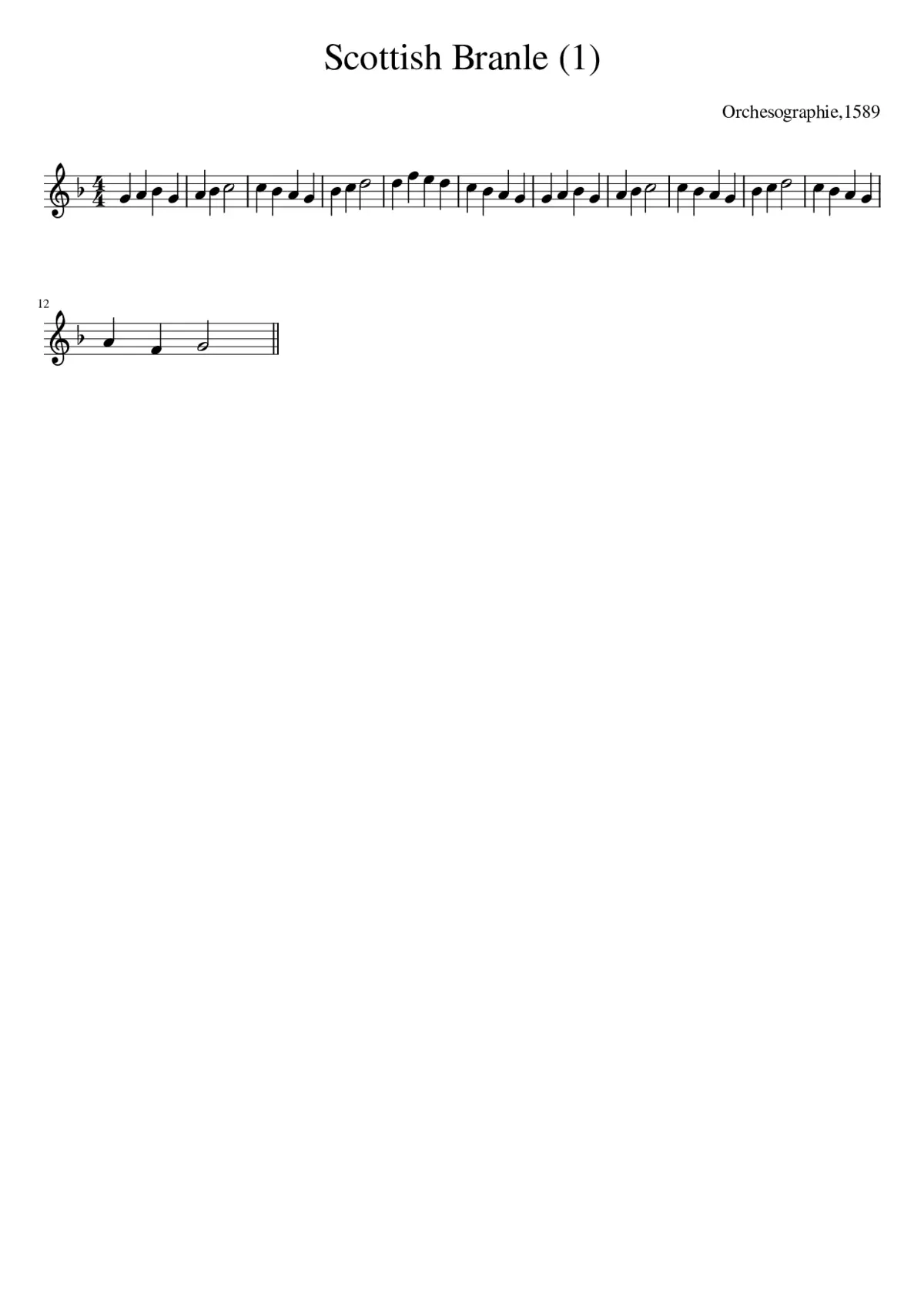 Scottish Branle (1) - Page 1