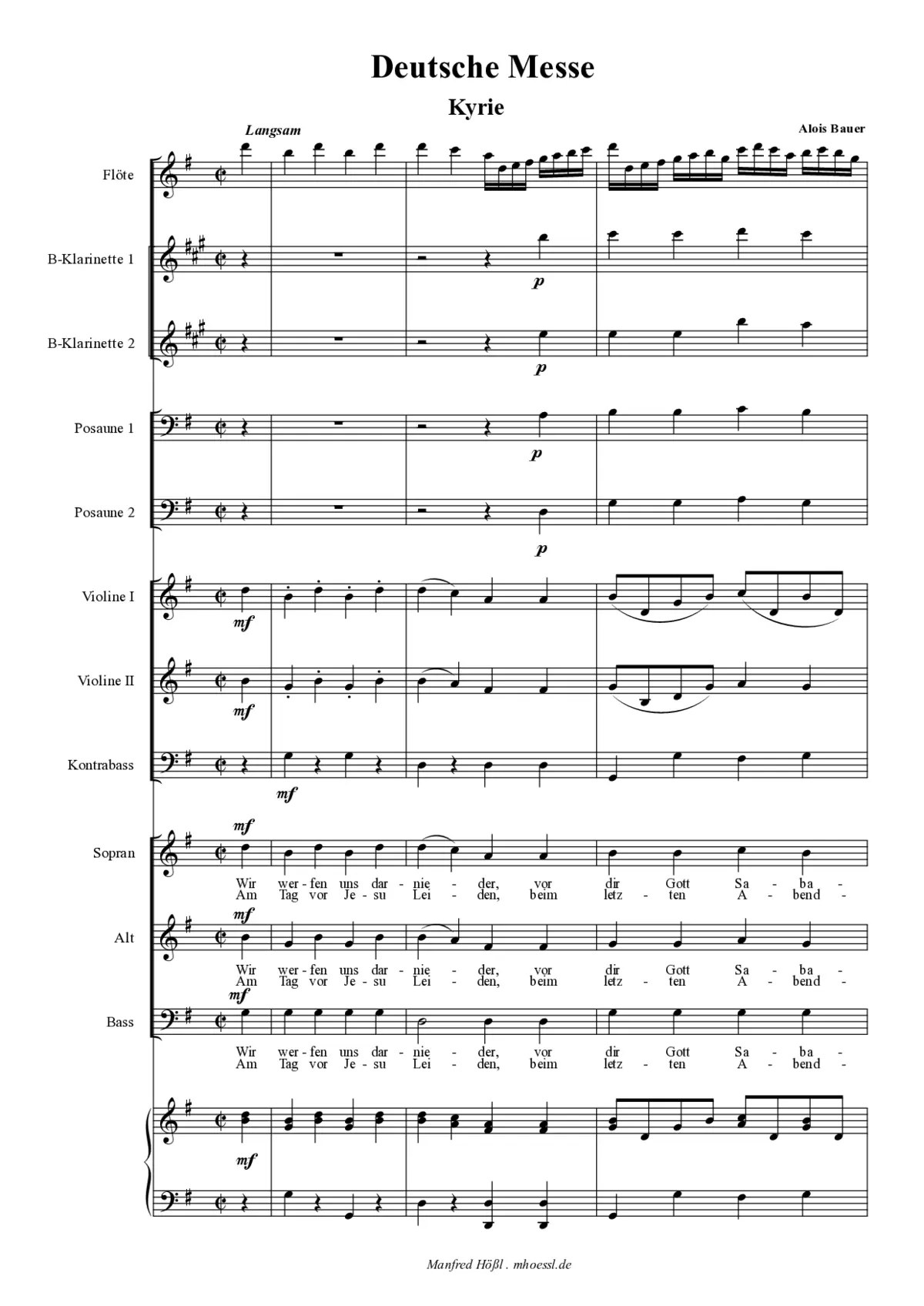 Deutsche Messe in G - Page 1