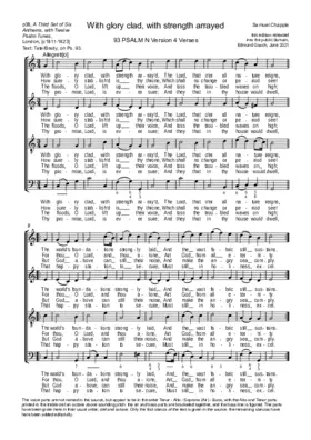 With glory clad, with strength arrayed