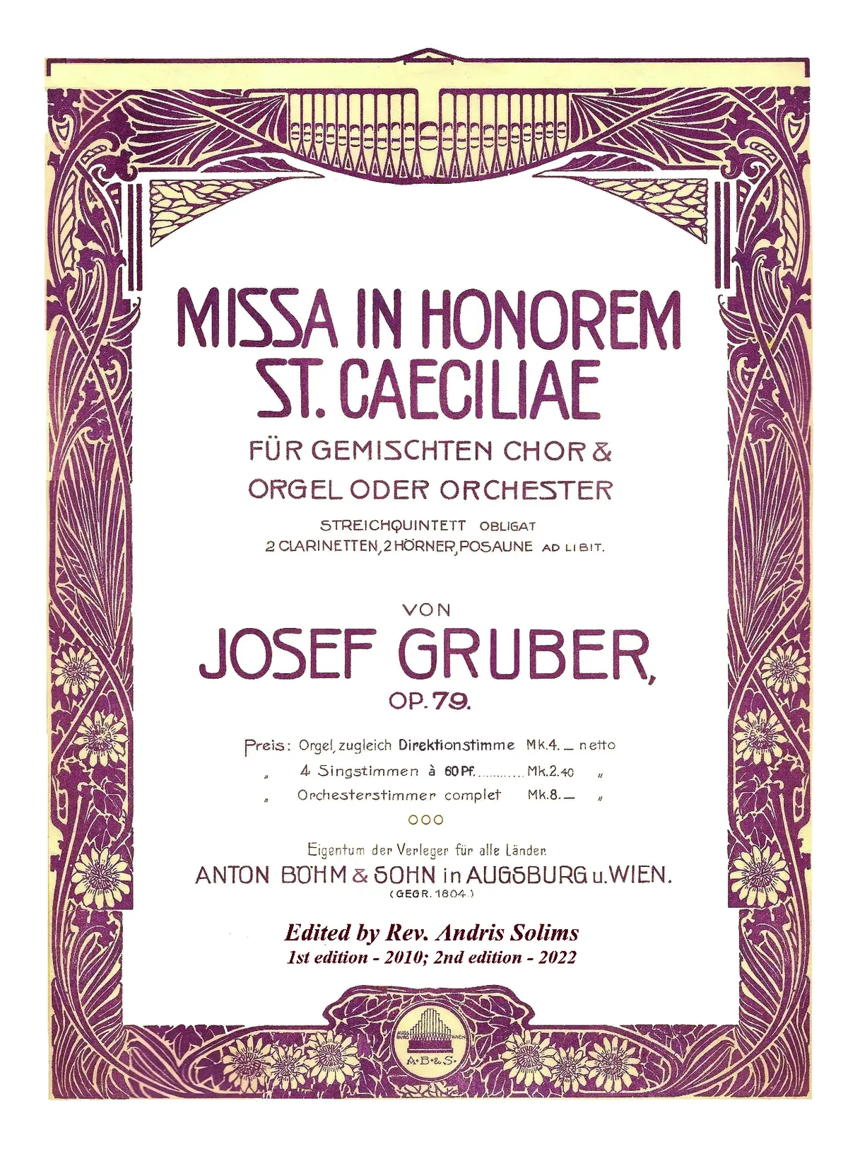 Missa in honorem St. Caeciliae - Page 1