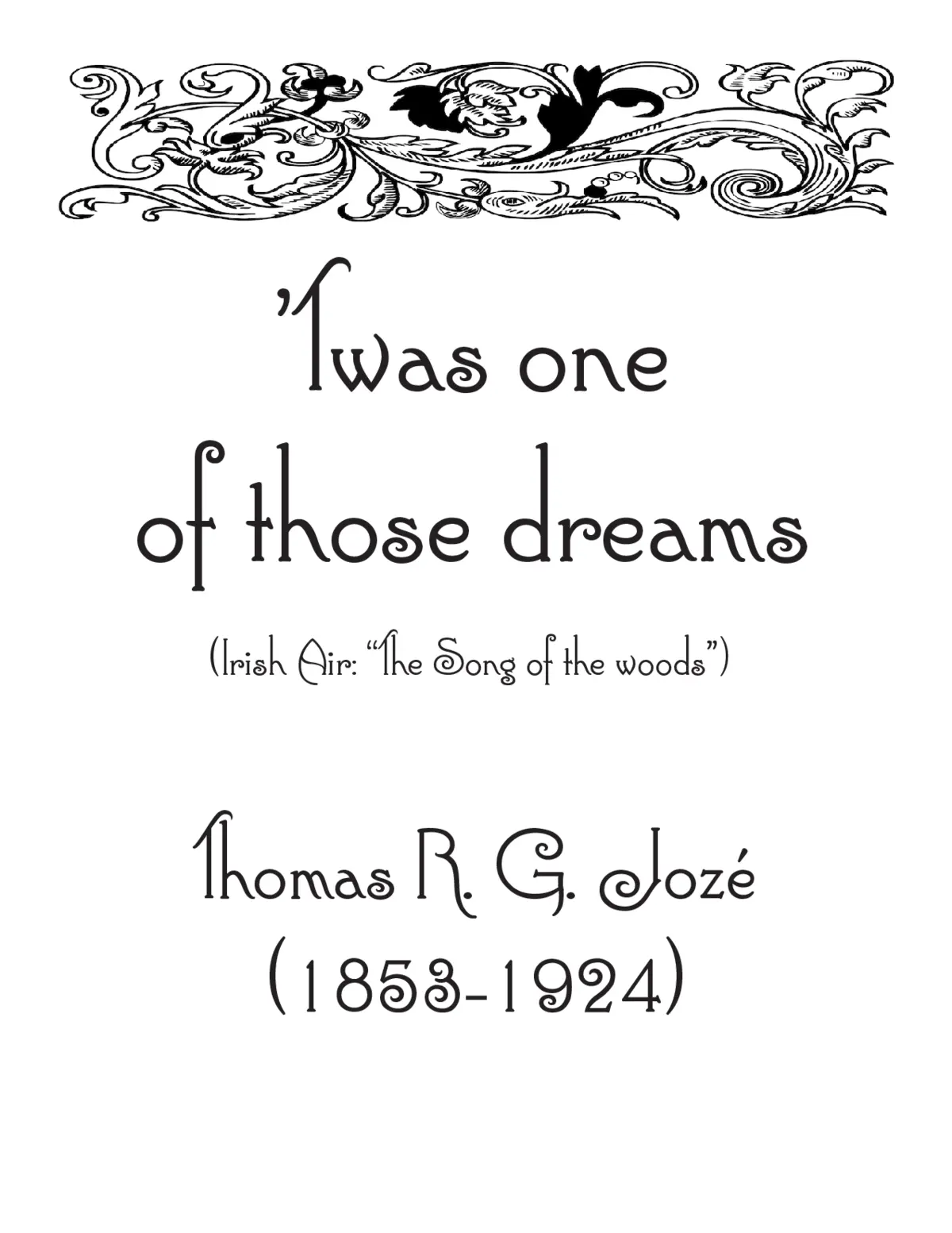 'Twas one of those dreams - Page 1