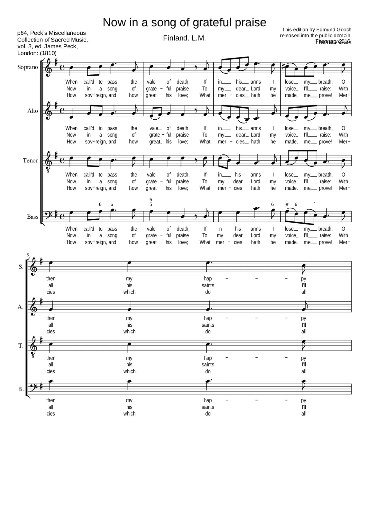 Now in a song of grateful praise - Page 1