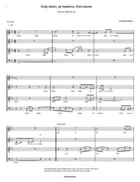 Drop down ye heavens from above