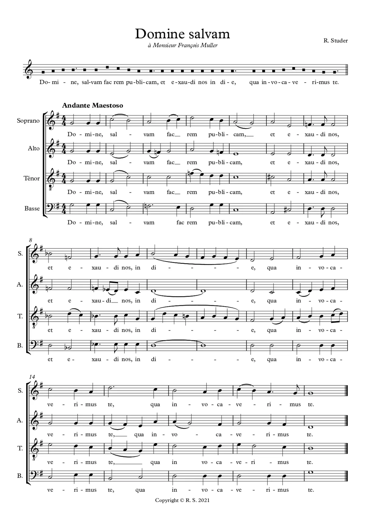 Domine salvam fac - Page 1