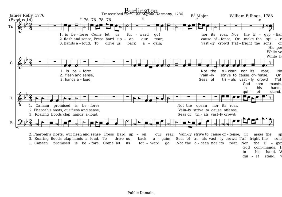 Burlington - William Billings - Page 1