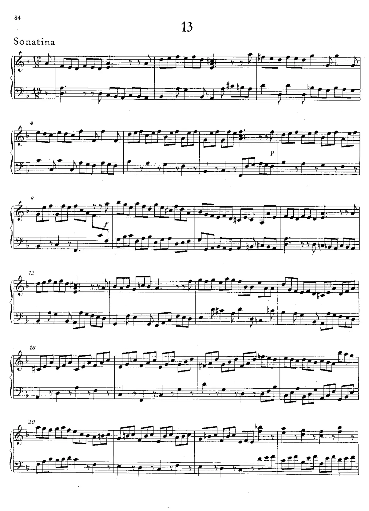 Sonatina in D minor - Page 1