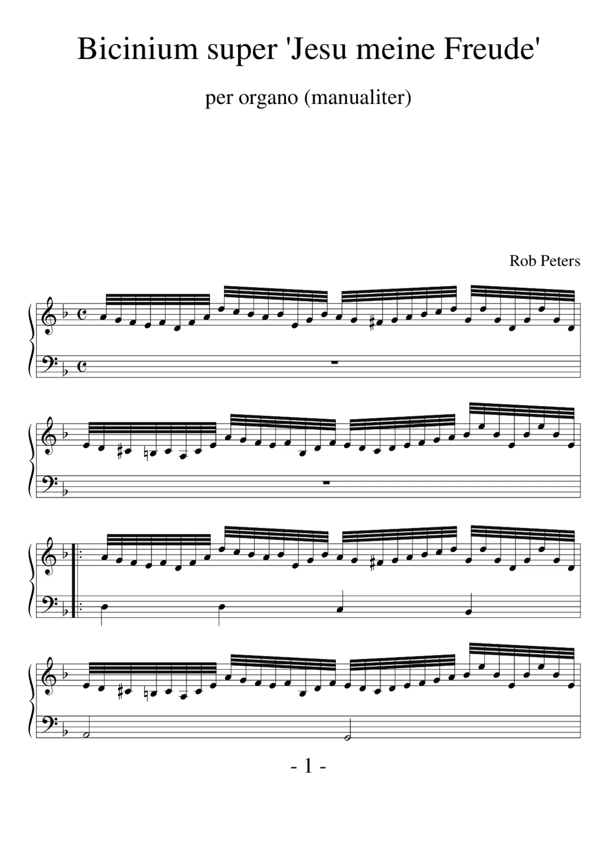3 Organ Pieces - Page 1