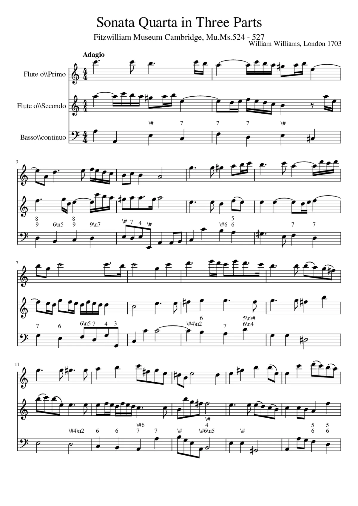 Sonata Quarta in Three Parts - Page 1
