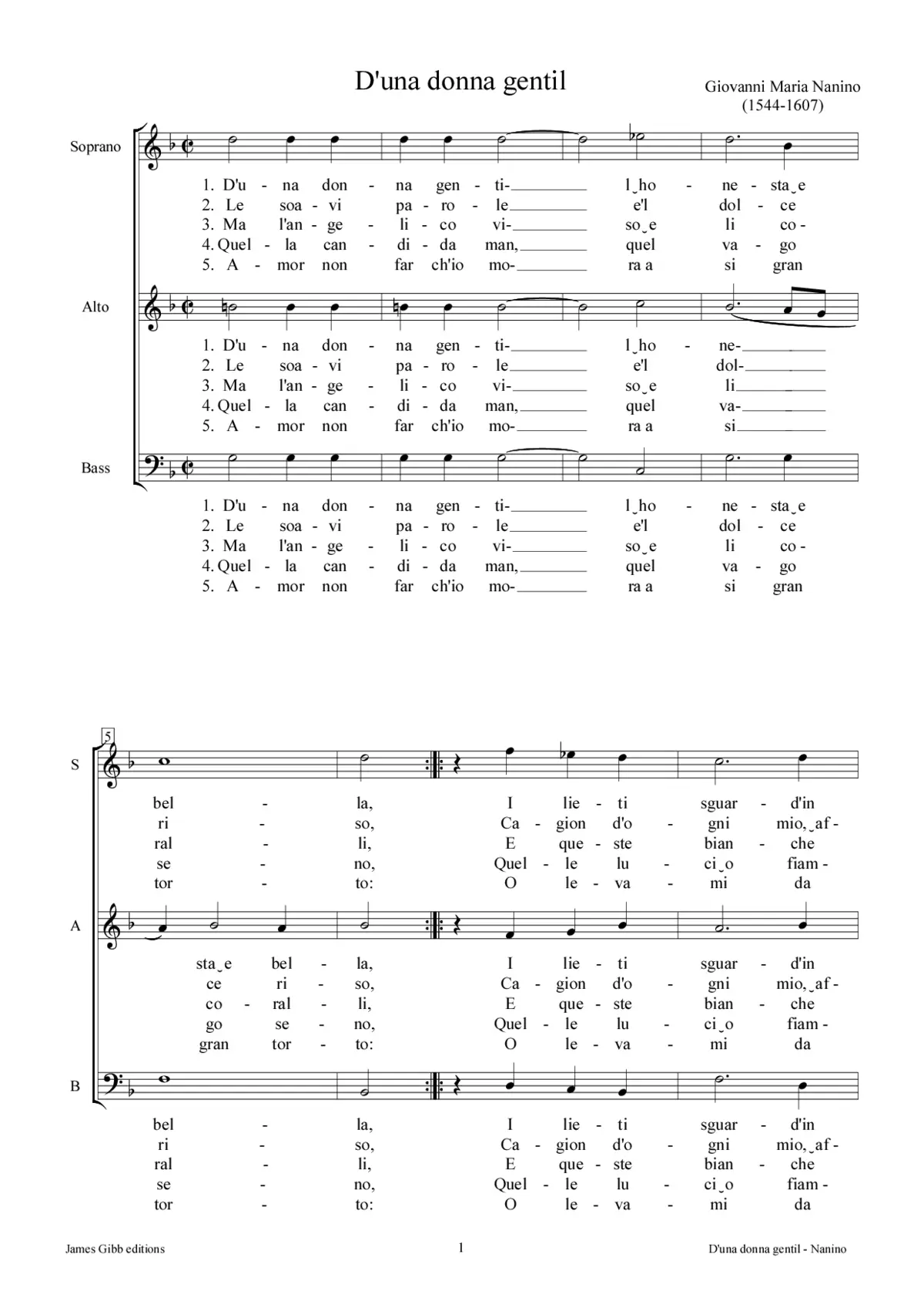 D'una Donna gentil - Page 1