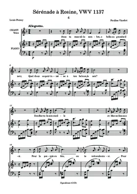 Sérénade à Rosine, VWV 1137