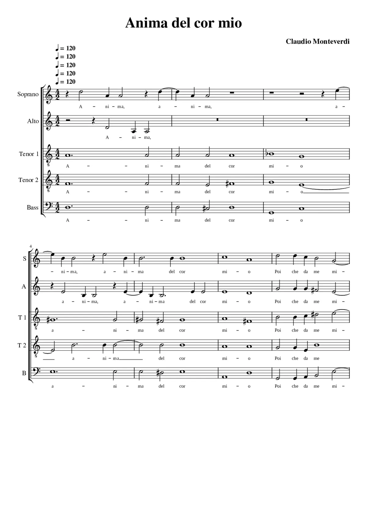 Anima del cor mio - Page 1