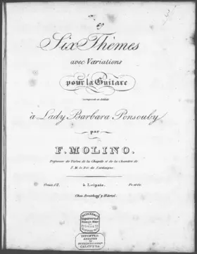 6 Thèmes avec Variations pour la Guitare