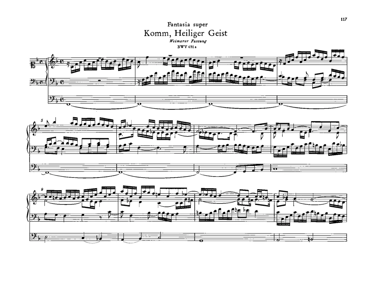 Fantasia super 'Komm, Heiliger Geist' - Page 1