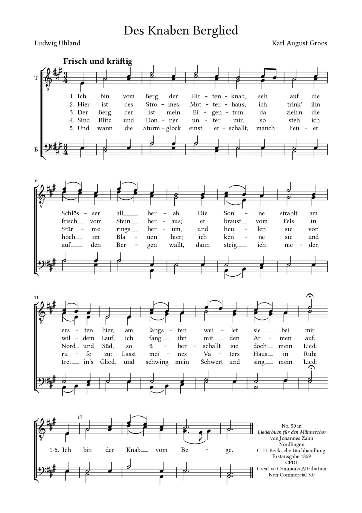 Des Knaben Berglied - Page 1