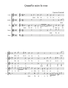 Quand'io miro le rose