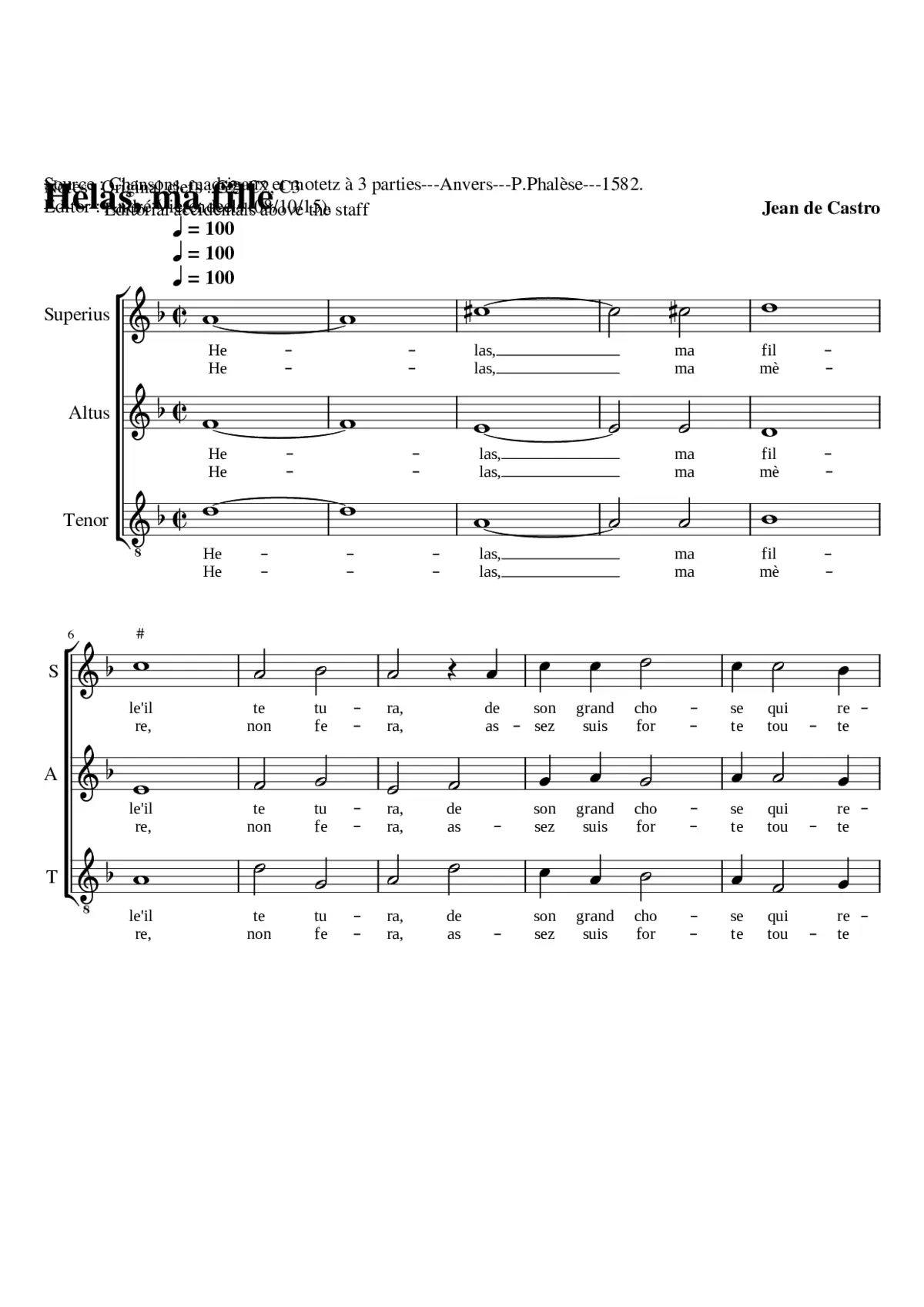 Helas ma fille - Page 1