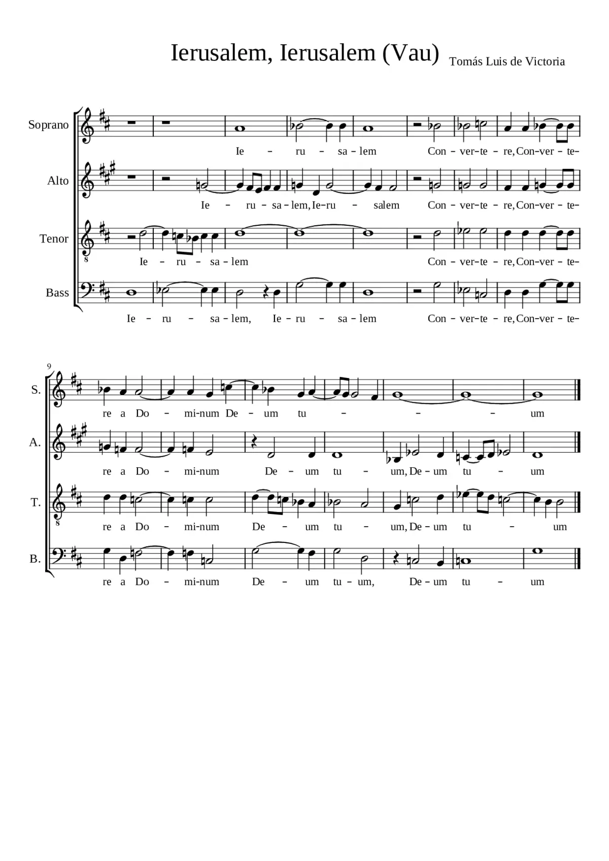 Ierusalem Ierusalem (T. L. de Victoria) - Page 1