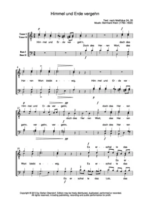 Himmel und Erde vergehn