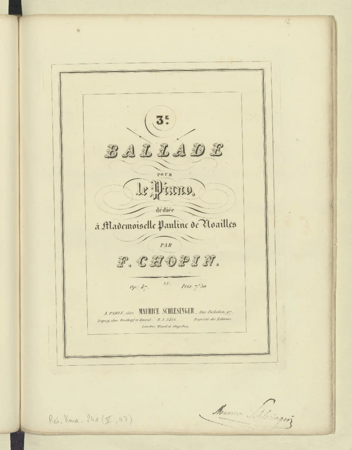 Ballade No.3 - Page 1