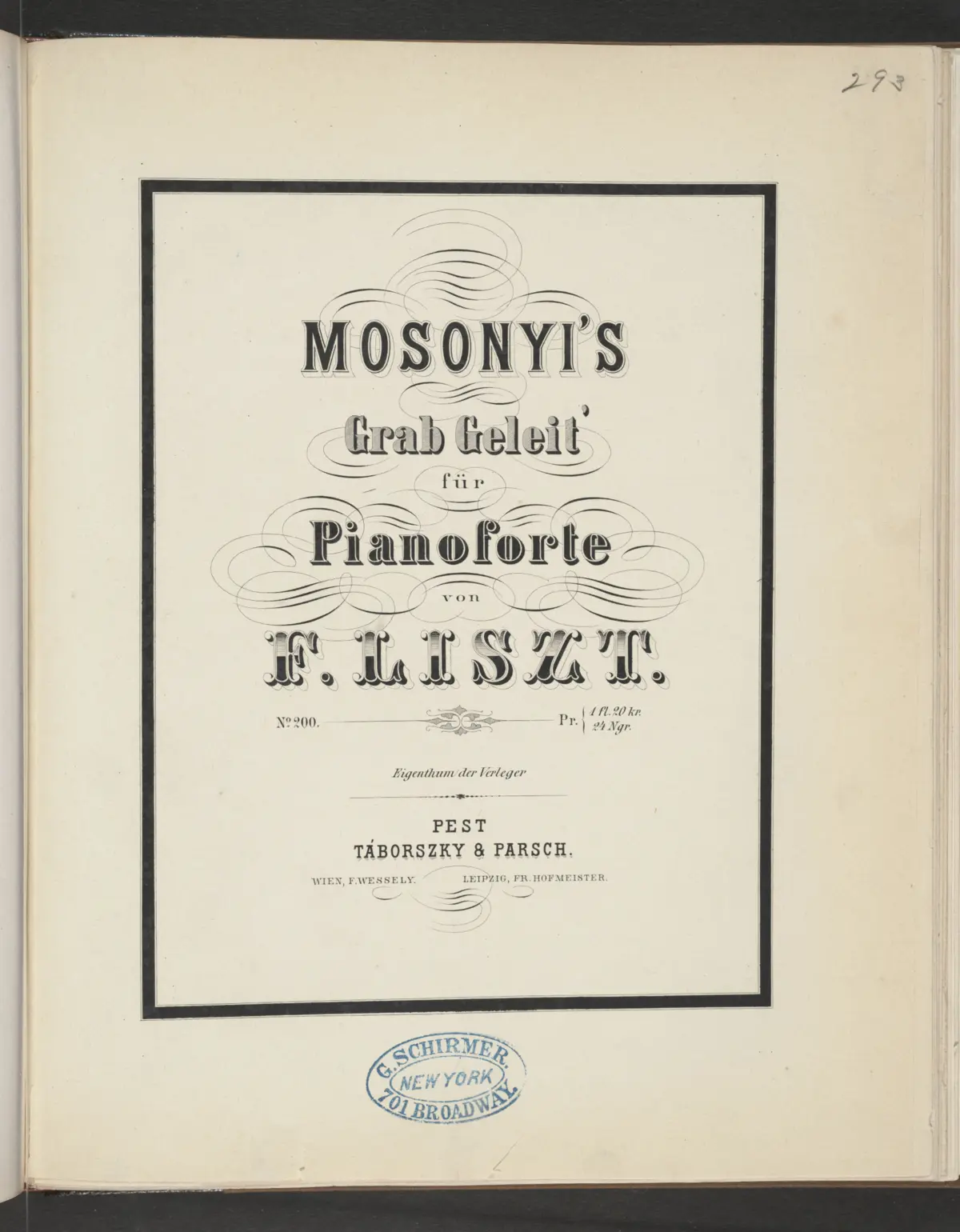 Mosonyis Grabgeleit - Page 1