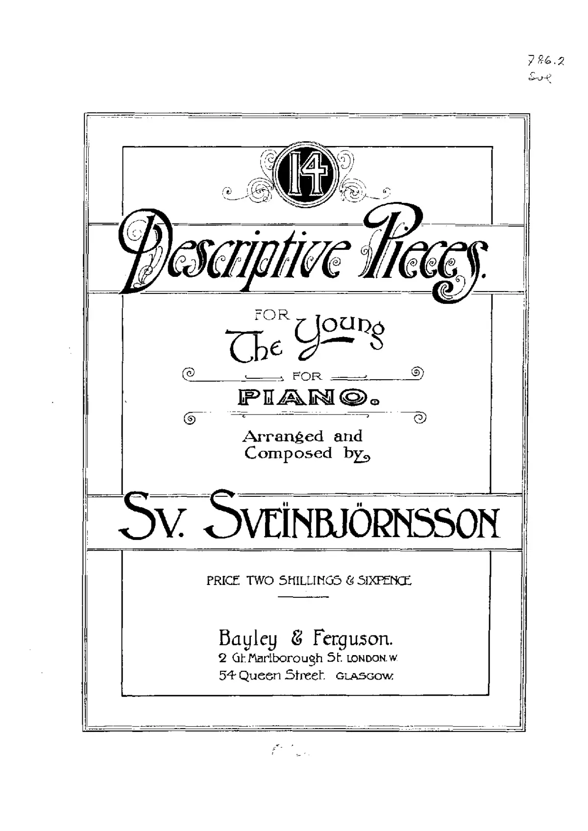 14 Descriptive Pieces for the Young for Piano. - Page 1