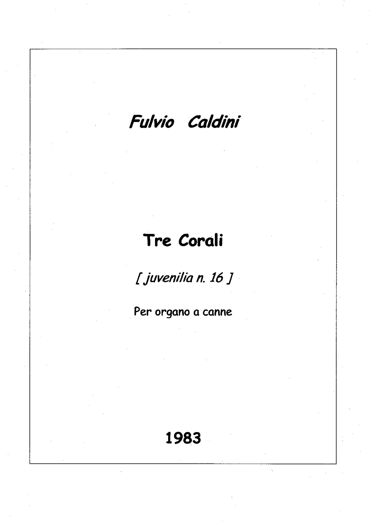 Tre corali - Page 1