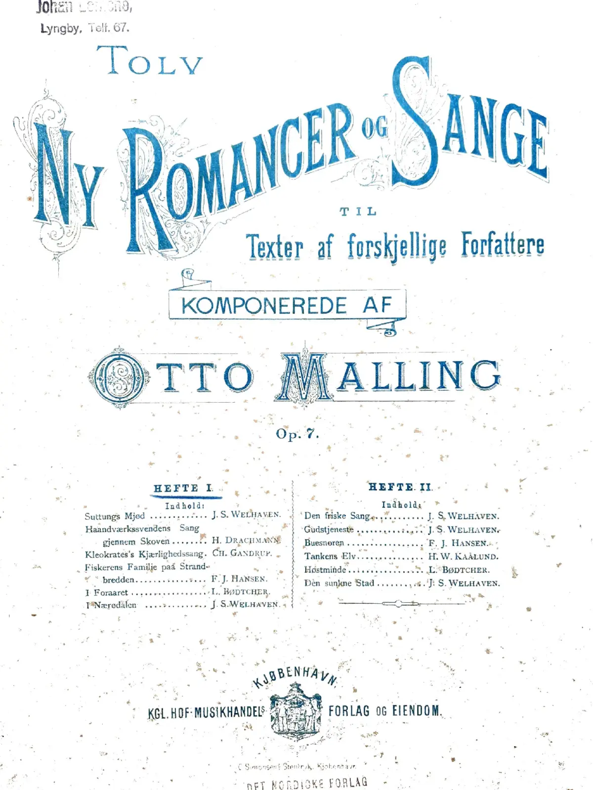 12 Ny Romancer og Sange - Page 1