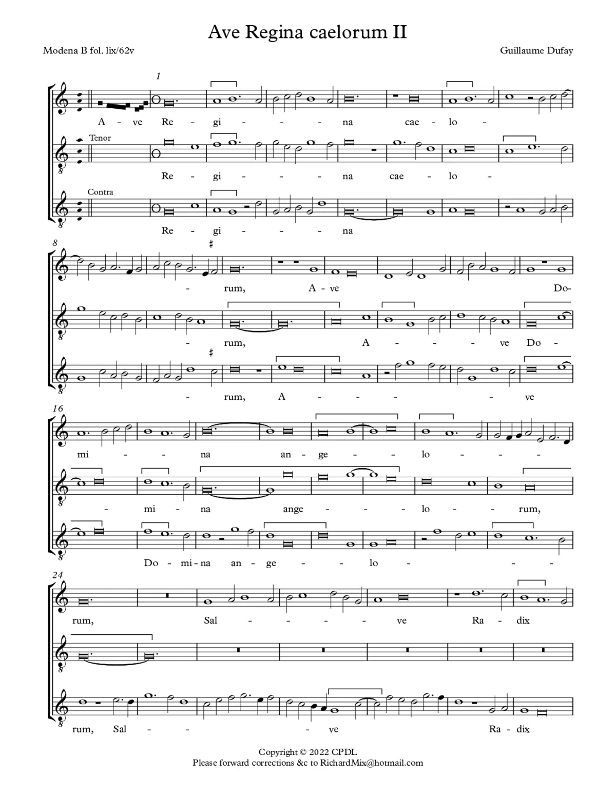 Ave Regina coelorum II - Page 1