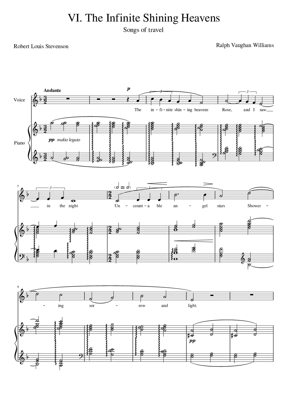 Songs of Travel 6 The Infinite Shining Heavens - Page 1