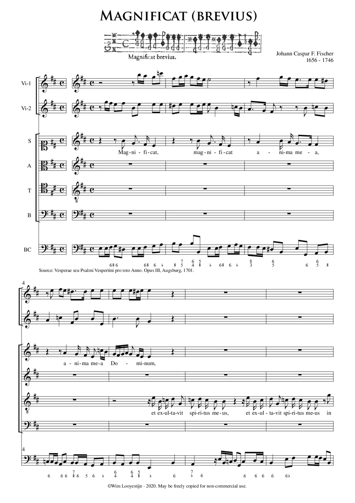 Magnificat brevius - Page 1