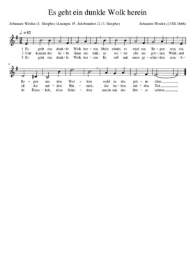 Es geht ein dunkle Wolk herein