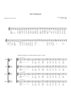 Iste Confessor a 4 (even verses)