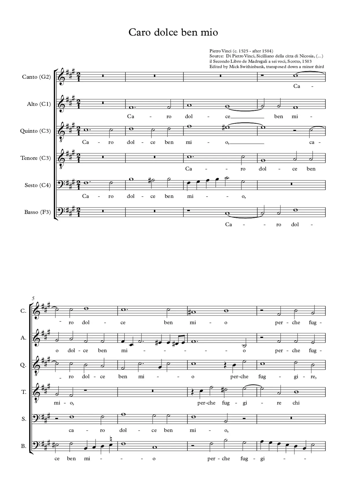 Caro dolce ben mio - Page 1