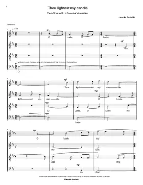 Thou lightest my candle