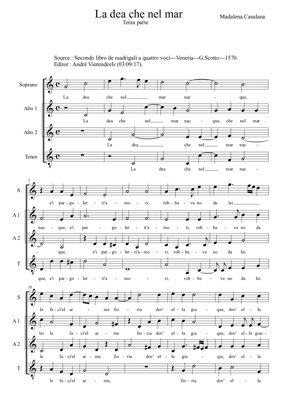 La dea che nel mar nacque - Page 1