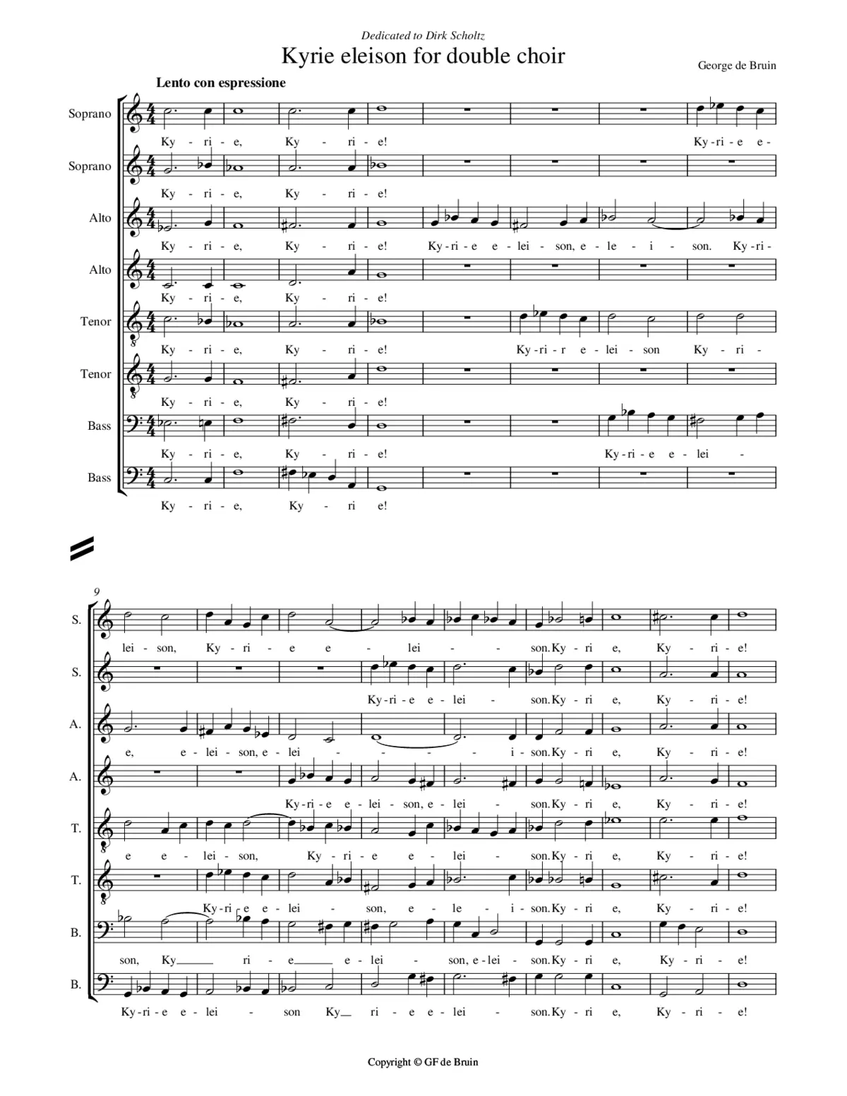 Kyrie for Double Choir - Page 1