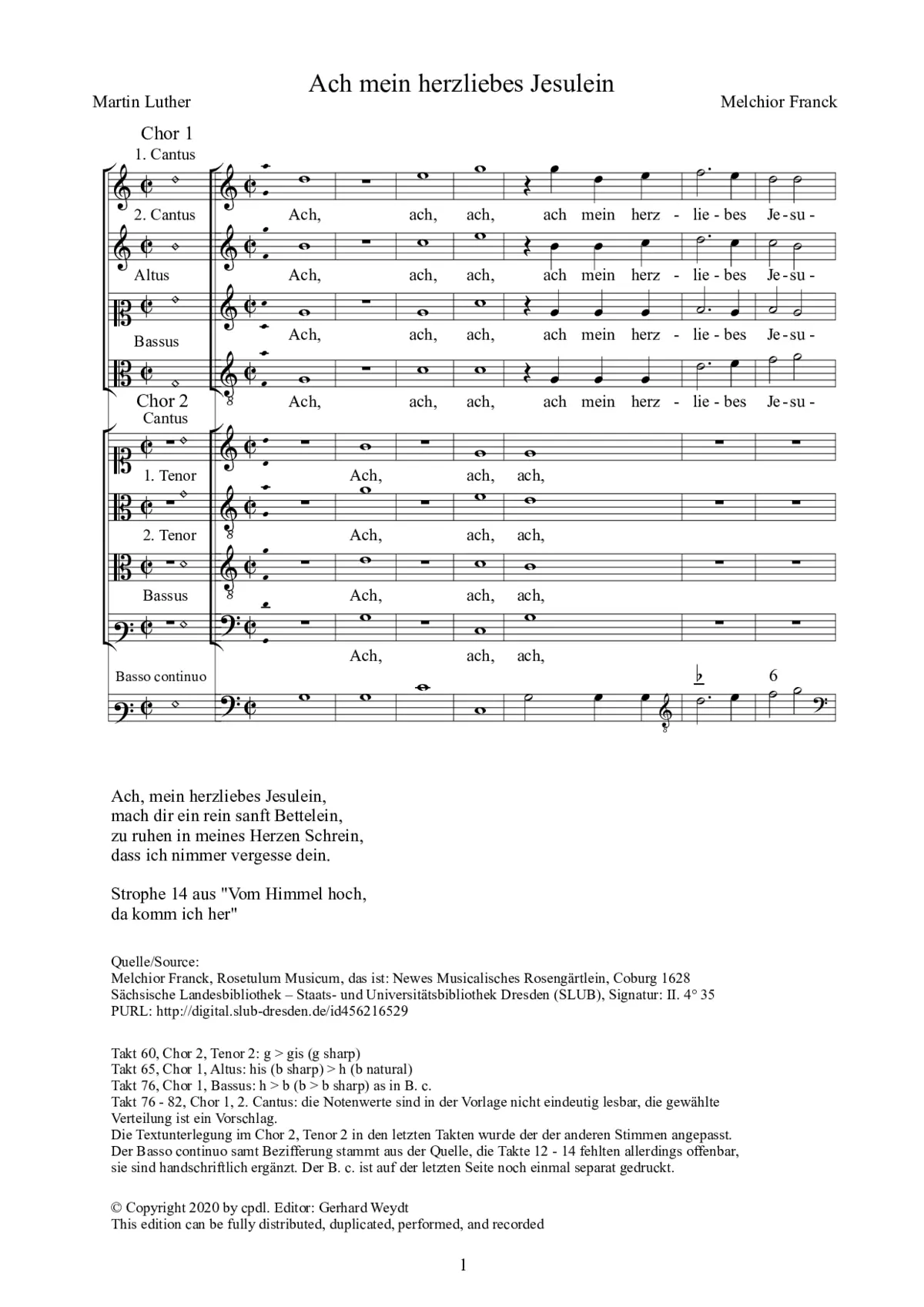 Ach mein herzliebes Jesulein - Page 1