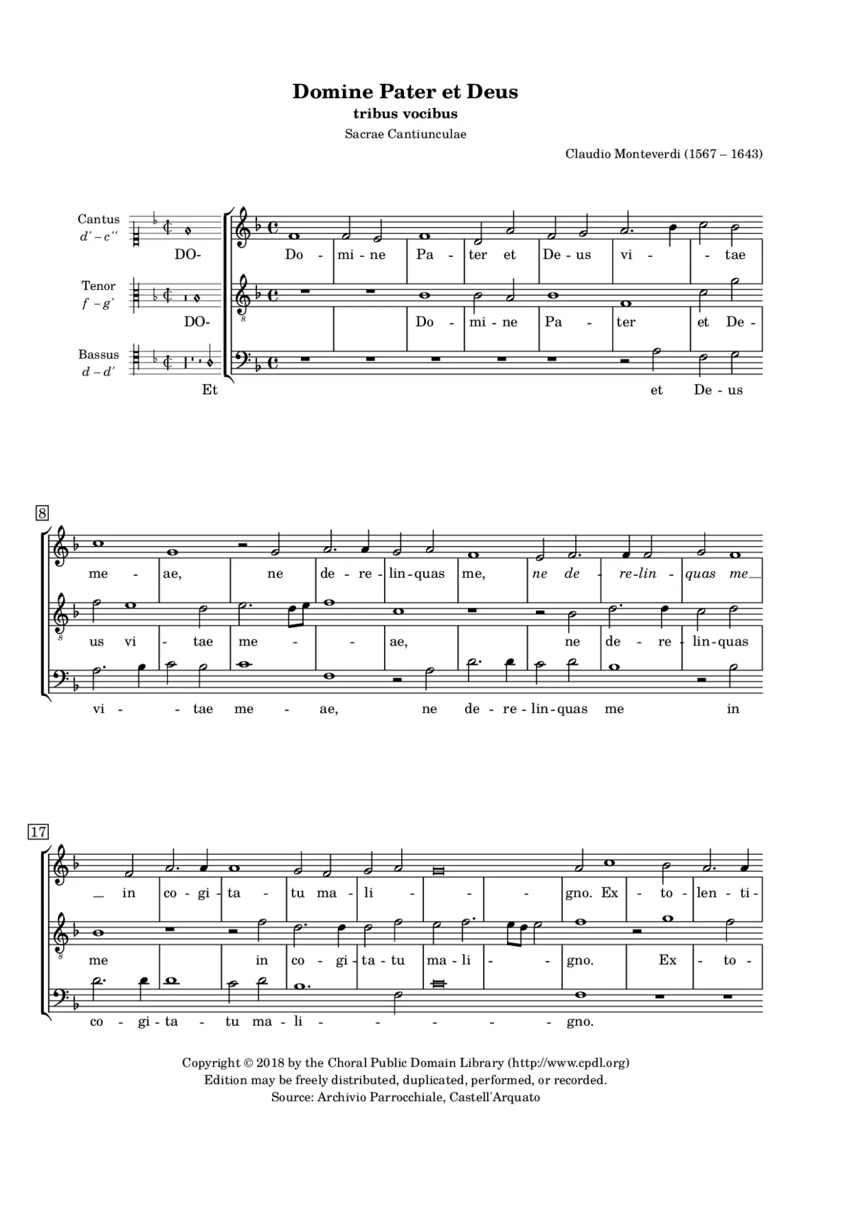 Domine Pater et Deus - Page 1