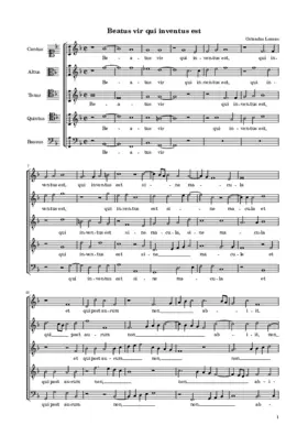 Beatus vir qui inventus est
