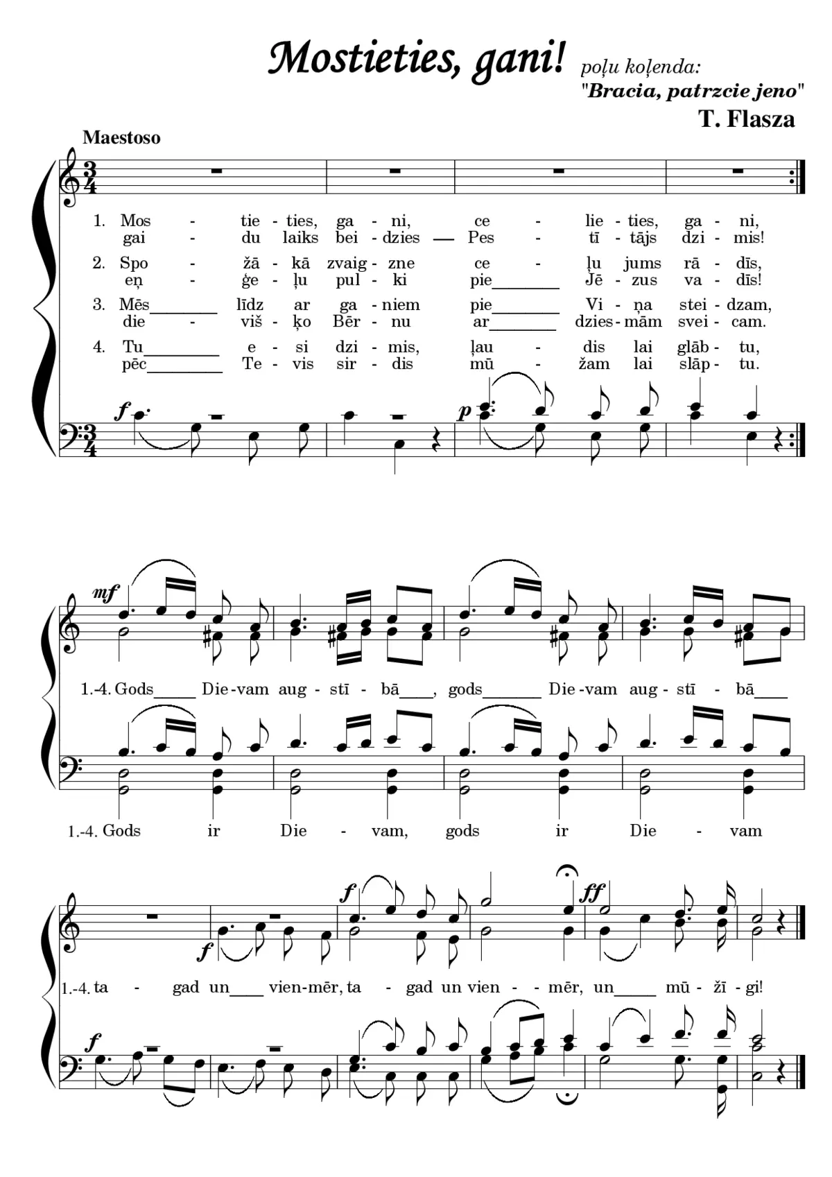 Mostieties, gani (Bracia, patrzcie jeno) - Page 1